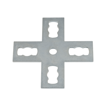 Equerre plate MPR type S+ Equerre de jonction en croix | électrozingué