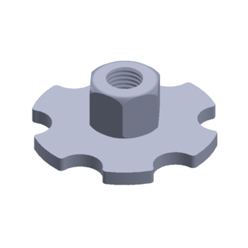 Système écrou-rondelle 