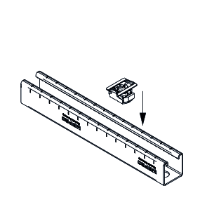 Ecrou rail MPR type S+ M8
